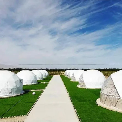 gran lujo al aire libre impermeable glamping 6m geodésico domo tienda hotel