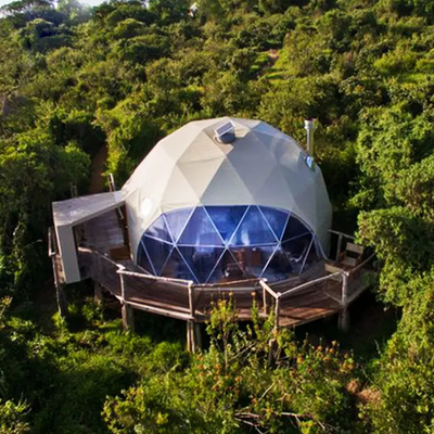 Salón de la mitad de la esfera Comercio Restaurante Comedor Geodésica Cúpula Tienda Con Cuadro de Acero Capa de PVC
