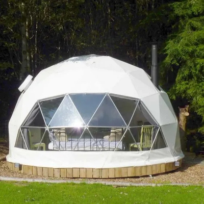 Imagen más grande Añadir a Compare Compartir lujo 6m pvc invierno nieve calentado campamento tienda de campaña de mitad cúpula para el desierto