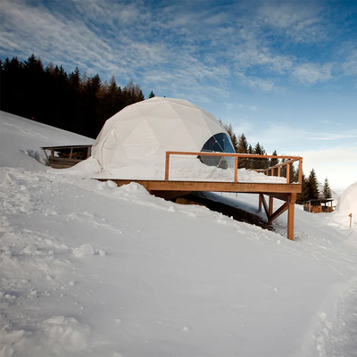 Imagen más grande Añadir a Compare Compartir lujo 6m pvc invierno nieve calentado campamento tienda de campaña de mitad cúpula para el desierto