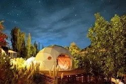 Igloo Glamping Tienda geodésica de cúpula de invierno tela de PVC 2-10 personas viviendo