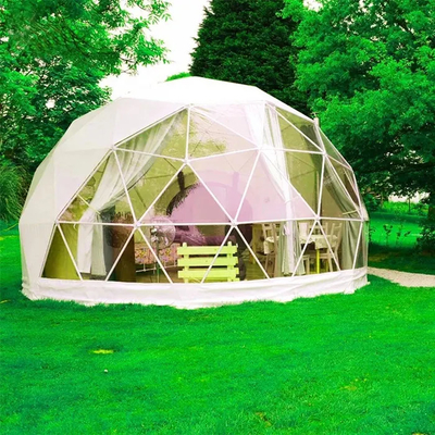 Tienda de campamento con cúpula geodésica de 9 m PVDF de lujo PVC al aire libre