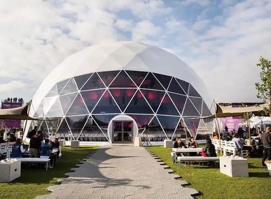 Tenda de cúpula inflable de trabajo pesado 500 personas Tenda de campamento impermeable