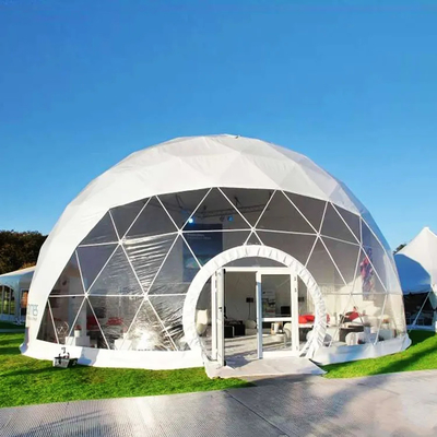 Tienda de cúpula inflable geodésica de tejido de PVC con semisfera