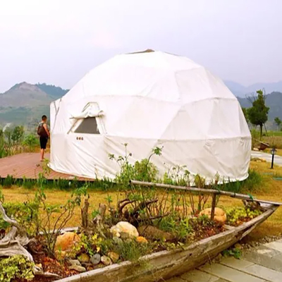 Logotipo personalizado Lujo Cúpula geodésica Tienda de glamping Inodoro exterior