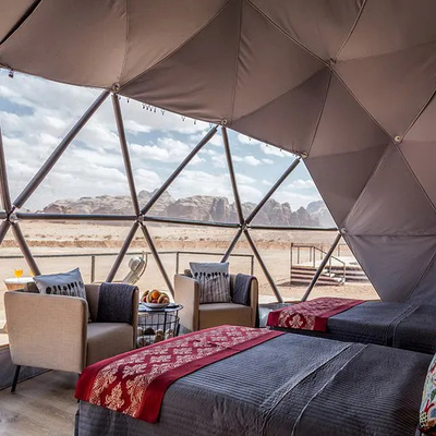 Decoración de hoteles Inflable Domo geodésico Tienda de lujo Impermeable