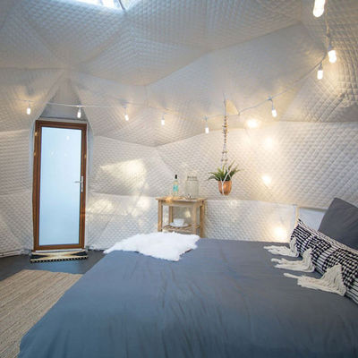 Prefabricado carpa de cúpula inflable decoración del hotel geodésica transparente