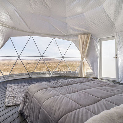 Prefabricado carpa de cúpula inflable decoración del hotel geodésica transparente