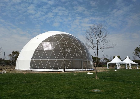 Tienda de campo inflables al aire libre geodésica con cúpula, PVC prefabricado impermeable
