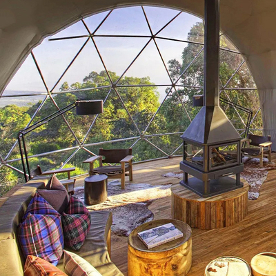 Tienda de campo inflables al aire libre geodésica con cúpula, PVC prefabricado impermeable