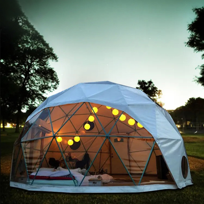 Lujo Decoración de carpa de cúpula inflable Transparente Tienda de cúpula de vidrio caliente