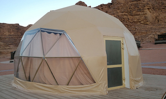 Decoración de hoteles carpa de cúpula redonda inflable prefabricada geodésica
