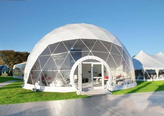 Tienda exterior impermeable con cúpula inflable Tienda hotel modular con baño