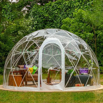 Logotipo personalizado 2.9m Cúpula de iglú Tienda PVC transparente para casa de jardín