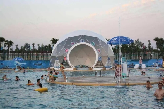 Hotel comercial tienda de campaña con cúpula inflable circo 100 metros cuadrados para eventos