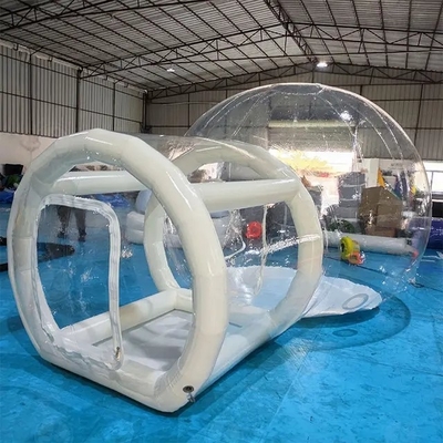 Casa de diversión gigante clara carpa de burbujas inflable cúpula de cristal iglú transparente