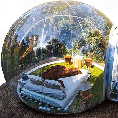 Casa de diversión gigante clara carpa de burbujas inflable cúpula de cristal iglú transparente