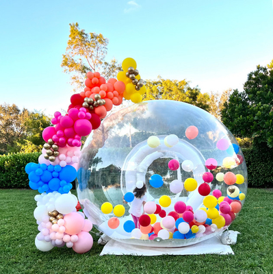 Túnel PVC transparente Inflable Casa de Burbujas Gigante Camping claro