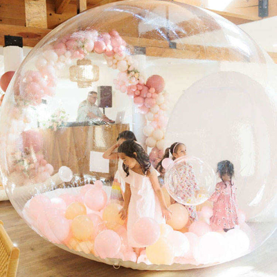 Evento PVC transparente y transparente Balón Casa de rebote Tienda Glamping Dome