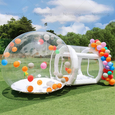 Evento PVC transparente y transparente Balón Casa de rebote Tienda Glamping Dome