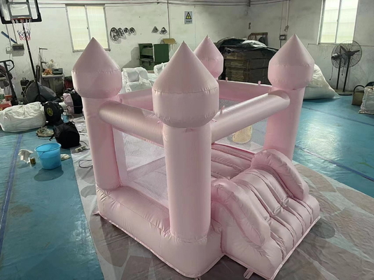 Casa de burbujas inflable de tela de Oxford Casa de burbujas inflable blanca Castillo de salto