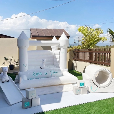 OEM Casa de burbujas inflables Luna saltando Castillo Blanco