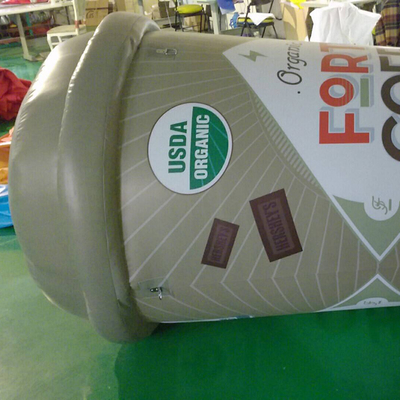 personalizado Gigante para la publicidad taza de café inflable para eventos de promoción personajes de mascotas