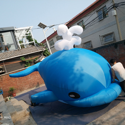 Cartoon de publicidad personajes inflables tiburón ballena delfín inflable para niños juego evento