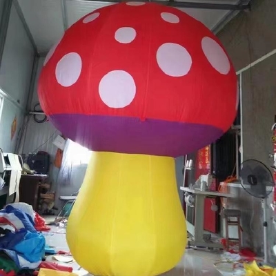 Modelo de hongo de iluminación inflable de 4 metros de altura personalizado para exhibición de eventos Flore de hongo LED