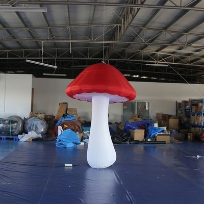 Modelo de hongo de iluminación inflable de 4 metros de altura personalizado para exhibición de eventos Flore de hongo LED