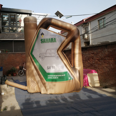 Confección personalizada de una tetera de aceite lubricante gigante de publicidad inflada para la promoción modelo de botella de aceite de motor