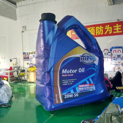 Confección personalizada de una tetera de aceite lubricante gigante de publicidad inflada para la promoción modelo de botella de aceite de motor