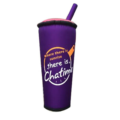 Publicidad personalizada Taza de botella inflable gigante para evento de promoción botella de leche de té taza de té ganador botella inflable puede