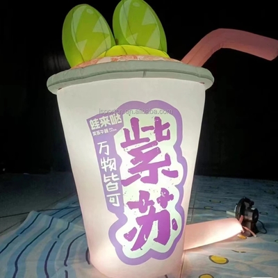 Publicidad personalizada Taza de botella inflable gigante para evento de promoción botella de leche de té taza de té ganador botella inflable puede