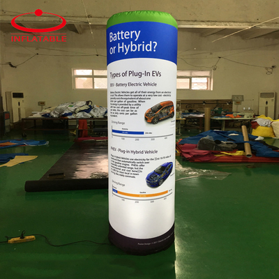 Advertencia gigante personalizada modelo de cilindro de pilar inflable fábrica de OEM de marca de columna inflable globo inflable tubo de aire