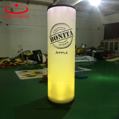 Advertencia gigante personalizada modelo de cilindro de pilar inflable fábrica de OEM de marca de columna inflable globo inflable tubo de aire
