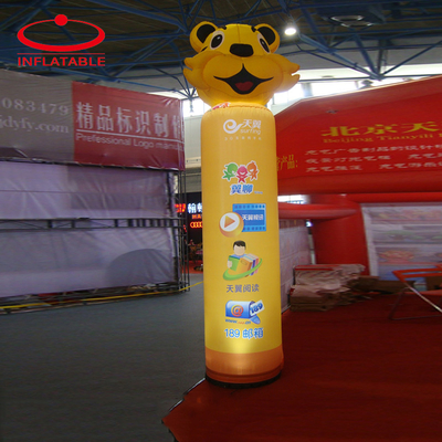 Advertencia gigante personalizada modelo de cilindro de pilar inflable fábrica de OEM de marca de columna inflable globo inflable tubo de aire