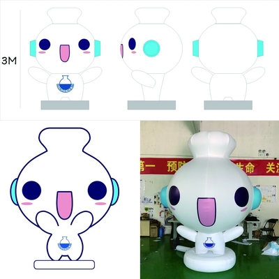 Mascotas deportivas gigantes inflables publicidad dibujos animados en 3D material de Oxford