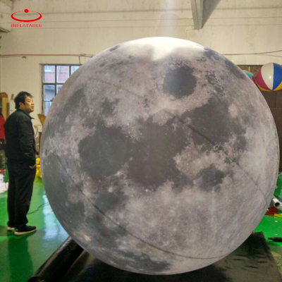 Helio inflables luz LED redonda de publicidad globo lunar de aire