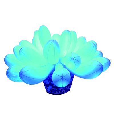 Decoración de bodas inflables luz LED colorida grandes flores inflables