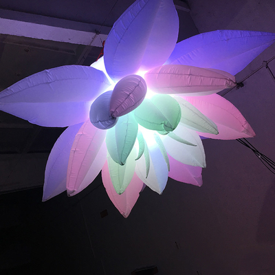 Luces LED inflables personalizadas para publicidad Flores inflables gigantes