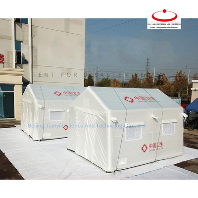 Alta calidad de emergencia personalizada grande fácil de instalar tienda de campaña industrial portátil inflable