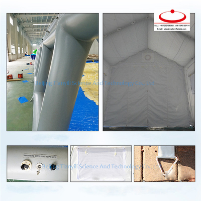 Alta calidad de emergencia personalizada grande fácil de instalar tienda de campaña industrial portátil inflable