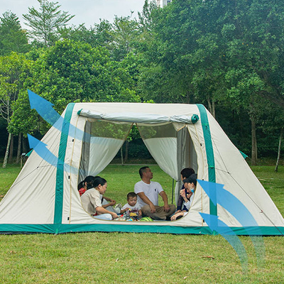 Caliente Cuatro temporadas 10 personas Invierno impermeable al aire libre Hotel de lujo Desierto Tienda de aire ascendente Inflatable Tienda de campamento para 8 personas