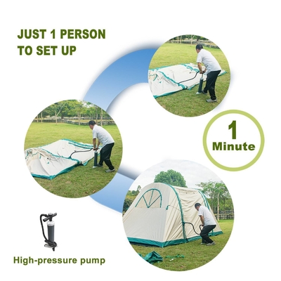 Caliente Cuatro temporadas 10 personas Invierno impermeable al aire libre Hotel de lujo Desierto Tienda de aire ascendente Inflatable Tienda de campamento para 8 personas
