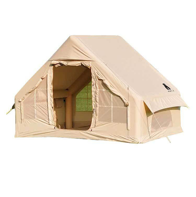 Tenda de casa inflable de alta calidad, portátil, plegable, impermeable, de doble capa, con aire acondicionado, para acampar y viajar al aire libre