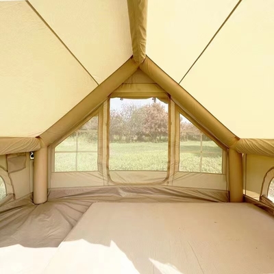 Tenda de casa inflable de alta calidad, portátil, plegable, impermeable, de doble capa, con aire acondicionado, para acampar y viajar al aire libre
