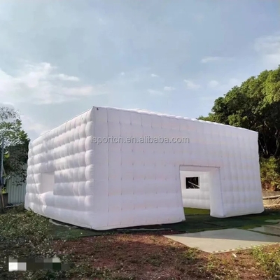 Tenda de exhibición de estructuras inflables blancas Tenta de exhibición de cubo inflables grandes blancas para eventos publicitarios