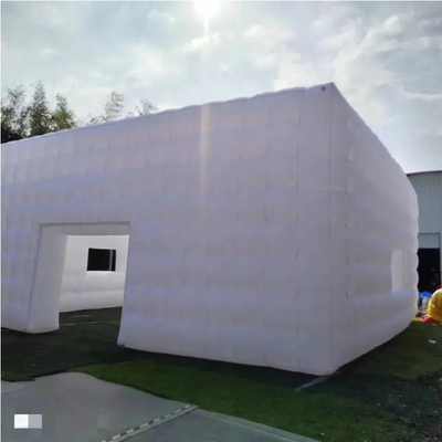 Tenda de exhibición de estructuras inflables blancas Tenta de exhibición de cubo inflables grandes blancas para eventos publicitarios