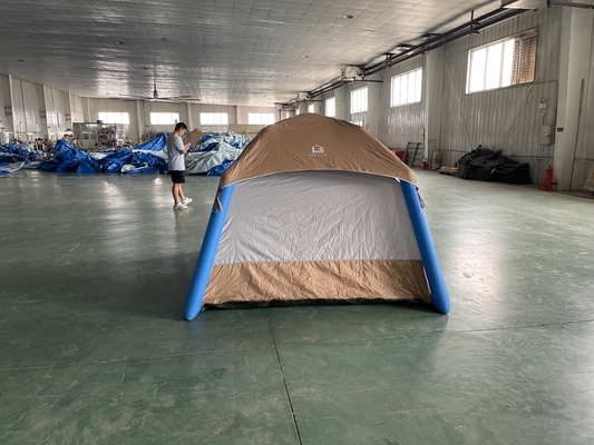 Tienda de campamento inflable plegable con bomba de aire
